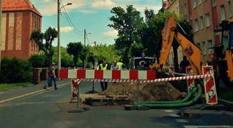 Awaria sieci kanalizacji sanitarnej przy ul. Poznańskiej