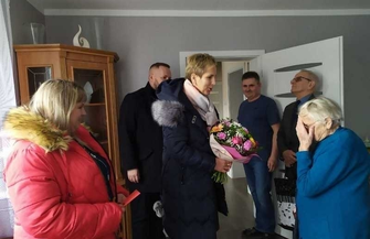 Życzenia dla najstarszej mieszkanki
