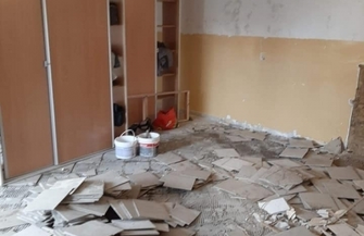 Remontująświetlicę w Łękanowie