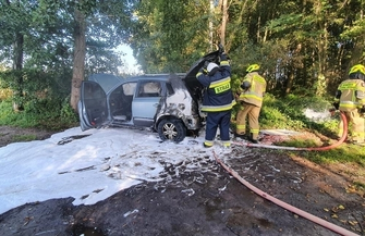 Pożar przy samym jeziorze