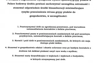 Obszar zagrożony ptasią grypą w powiecie wschowskim