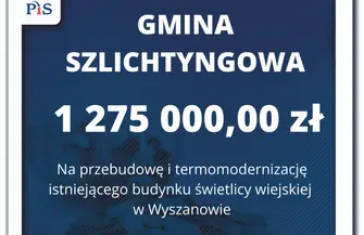 Ponad 2 mln dla Gminy Szlichtyngowa