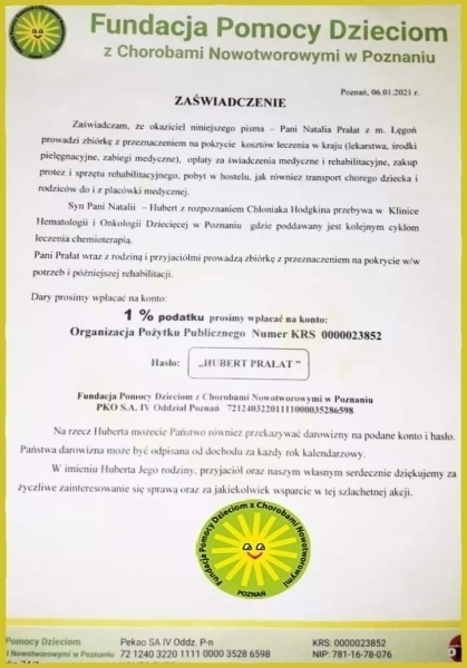 Licytujemy dla Huberta