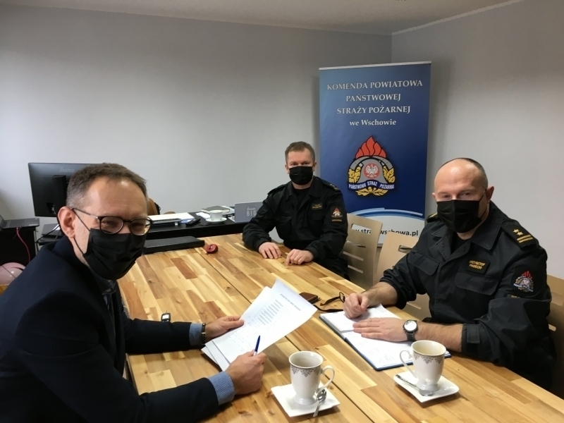 Spotkanie Burmistrza Antkowiaka z Komendantami PSP