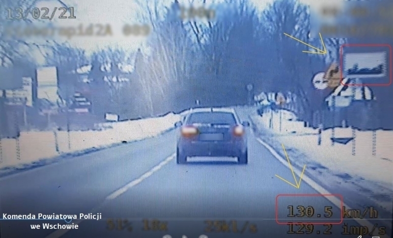 Pędził niemal 130 kmh na wjeździe do Wschowy