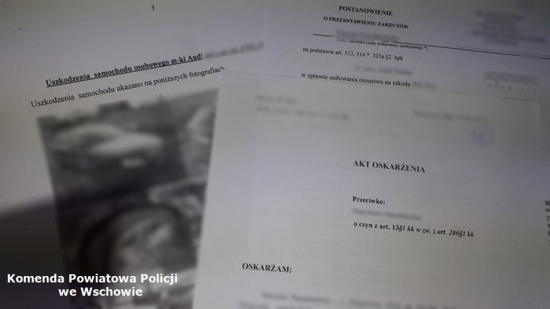 Chciał wyłudzić odszkodowanie na ponad 33 tysiące złotych