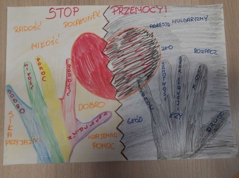 Rozstrzygnięcie konkursu plastycznego Stop wirusowi przemocy Reaguj nie bądź obojętny