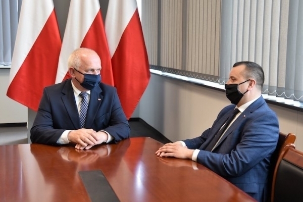 Starosta Wschowski Andrzej Bielawski z wizytą u Wojewody Lubuskiego Władysława Dajczaka