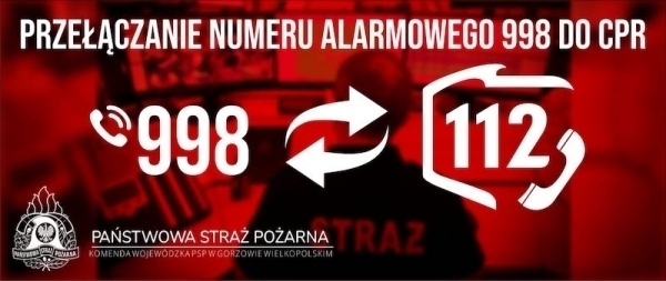 Zdjęcie 1: Wschowski numer alarmowy 998 zostaje przełączony na 112 w Gorzowie