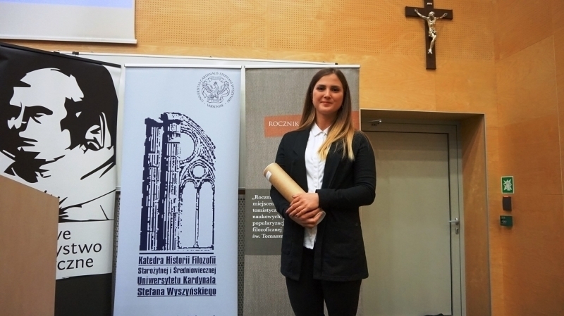 Weronika Pełka doceniona za pracę magisterskąZDJĘCIA