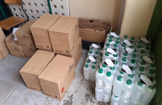 Strażacy rozwieźli środki do dezynfekcji ZDJĘCIA