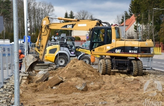 Przebudowa w centrum Sławy