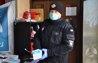 Punkt Odbioru Maseczek Ochronnych w Sławie FOTO