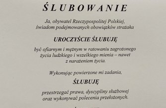 Uroczyste ślubowanie wschowskich strażaków