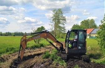 Prace melioracyjne na terenie Gminy Szlichtyngowa ZDJĘCIA