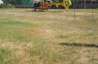 Akcja ratunkowa z udziałem helikoptera w Lubiatowie ZDJĘCIA