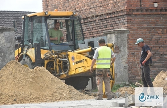 Budowa sieci wodno-kanalizacyjnej w Radzyniu.