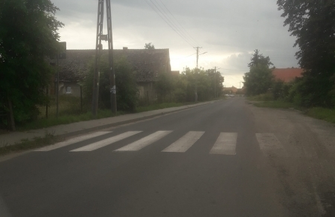 Nowe oznakowanie na odcinku drogi Stare Drzewce Konradowo