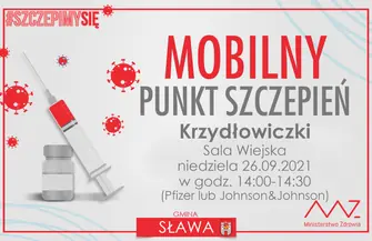 Gmina Sława W tych miejscowościach stanie Mobilny Punkt Szczepień