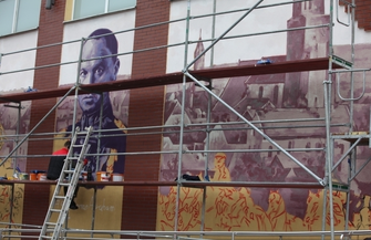 W I ZS powstaje mural ZDJĘCIA