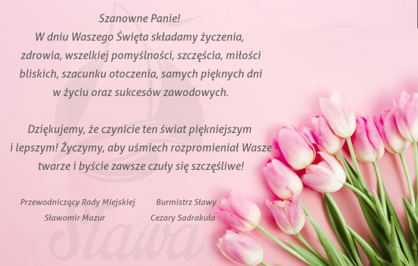 Zdjęcie 1: Życzenia od przedstawicieli sławskiego samorządu