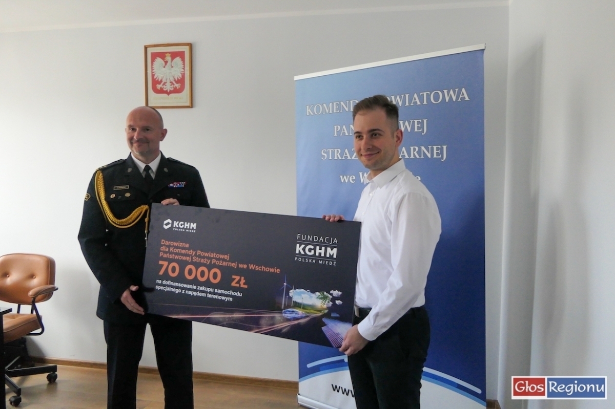 Fundacja KGHM Polska Miedź wsparła finansowo KP PSP we Wschowie.