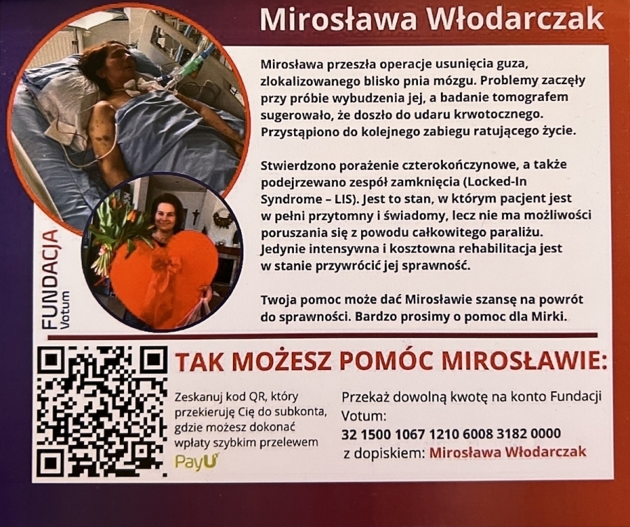 Pomóż Mirosławie Włodarczak ze Wschowy