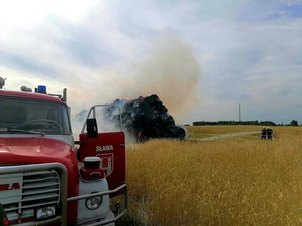Potężny pożar w okolicy Sławy