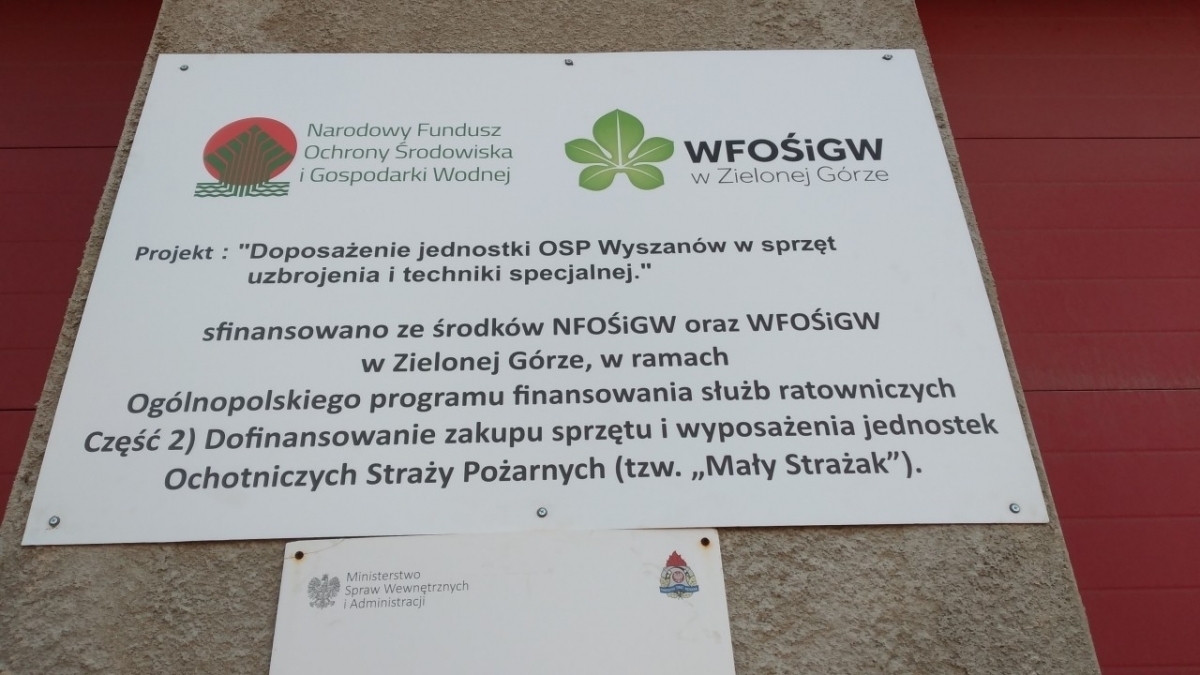 Nowy sprzęt dla OSP Wyszanów