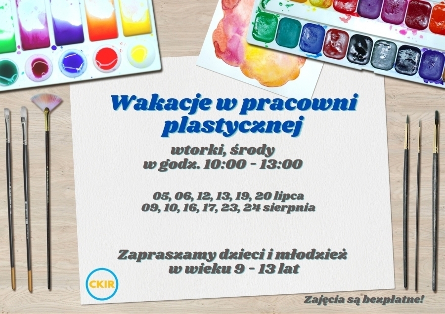 Zdjęcie 1: Wakacje w pracowni plastycznej CKiR!