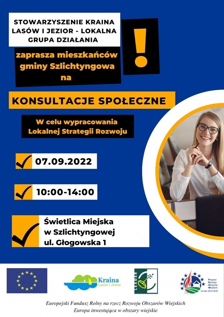 Konsultacje społeczne dla mieszkańców Gminy Szlichtyngowa.
