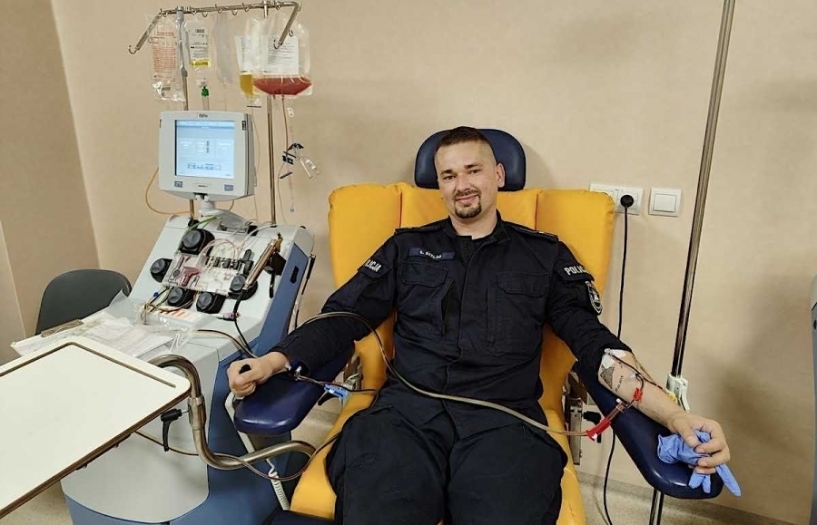 Policjant ze Sławy oddał szpik dla chorego dziecka