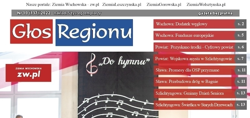 Zdjęcie 1: Listopadowy numer gazety Głos Regionu