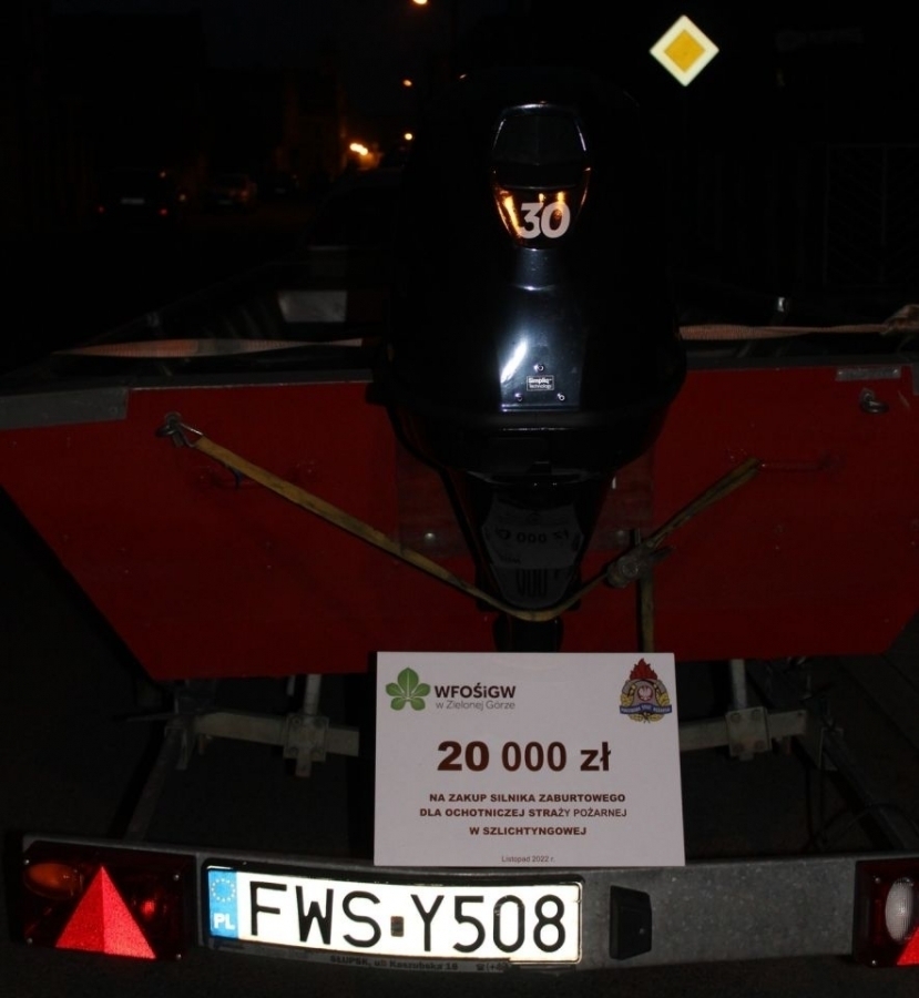Nowy silnik dla łodzi OSP Szlichtyngowa