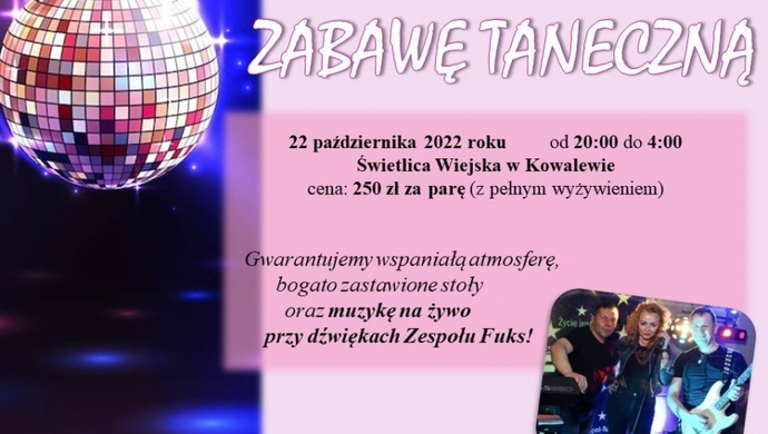 Zabawa taneczna w Kowalewie (ZAPOWIEDŹ)