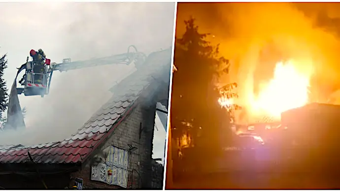 Pożar w Przyczynie Górnej. Palił się warsztat samochodowy (ZDJĘCIA)