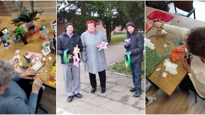 Wschowscy seniorzy przygotowali ozdoby świąteczne i zanieśli je chorym (FOTO)