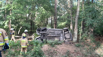 Pijany kierowca uderzył w drzewo!