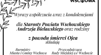 Kondolencje dla Starosty Powiatu Wschowskiego