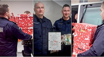 Świąteczne paczki od wschowskich policjantów trafiły do Domów Dziecka