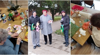 Wschowscy seniorzy przygotowali ozdoby świąteczne i zanieśli je chorym (FOTO)