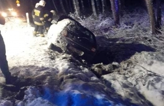 Kolizja na trasie Lubogoszcz - Lubiatów ZDJĘCIA