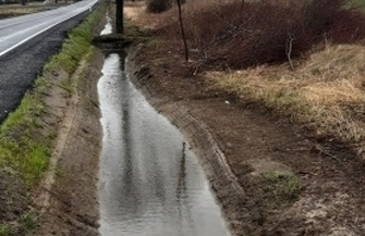 Szlichtyngowa Prace porządkowe i melioracyjne na drodze wojewódzkiej ZDJĘCIA