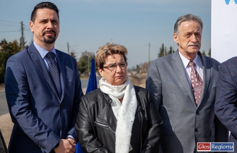 Konferencja prasowa dotycząca rozbudowy drogi w Tylewicach VIDEO