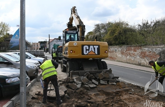 Przebudowa chodnika w Sławie