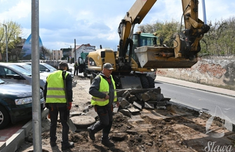 Przebudowa chodnika w Sławie