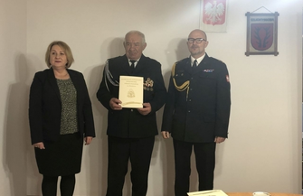 Uroczyste wręczenie decyzji o przyznaniu świadczenia ratowniczego