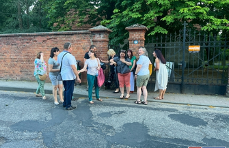 Zajrzeli do Lapidarium Rzeźby Nagrobnej.