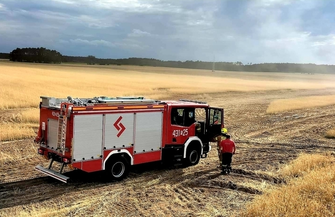 Pożar zboża na pniu w Łupicach ZDJĘCIA