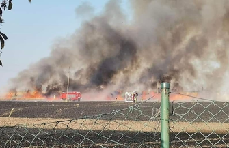 Pożar zboża na pniu w Konradowie ZDJĘCIA